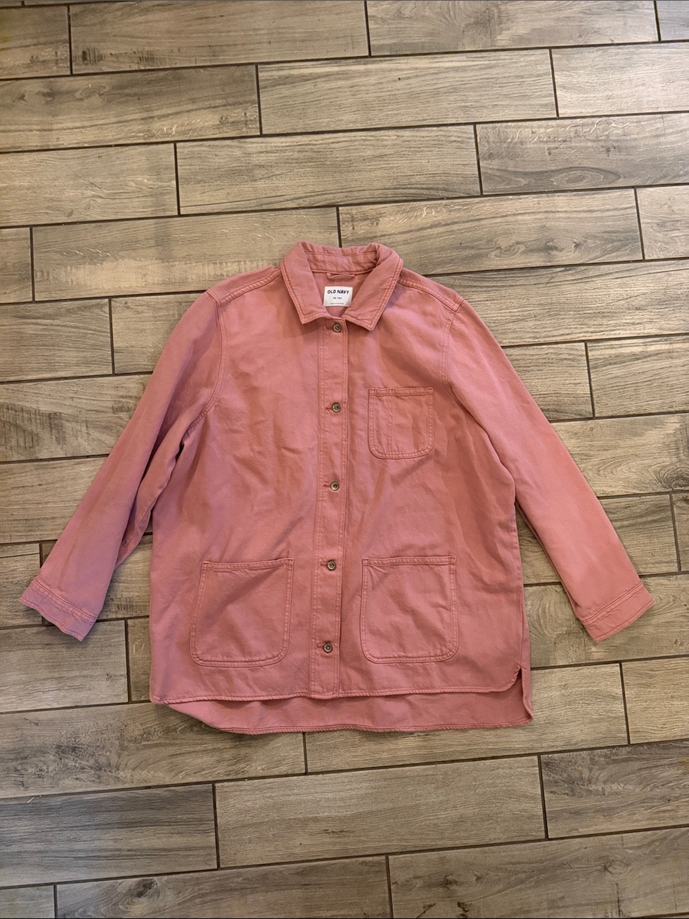 Old Navy Pink Utility Jacket with Patch Pockets